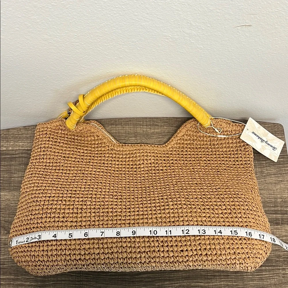 🌾 Tommy Bahama Tan Hobo Bag with Tassel - Picture 12 of 13